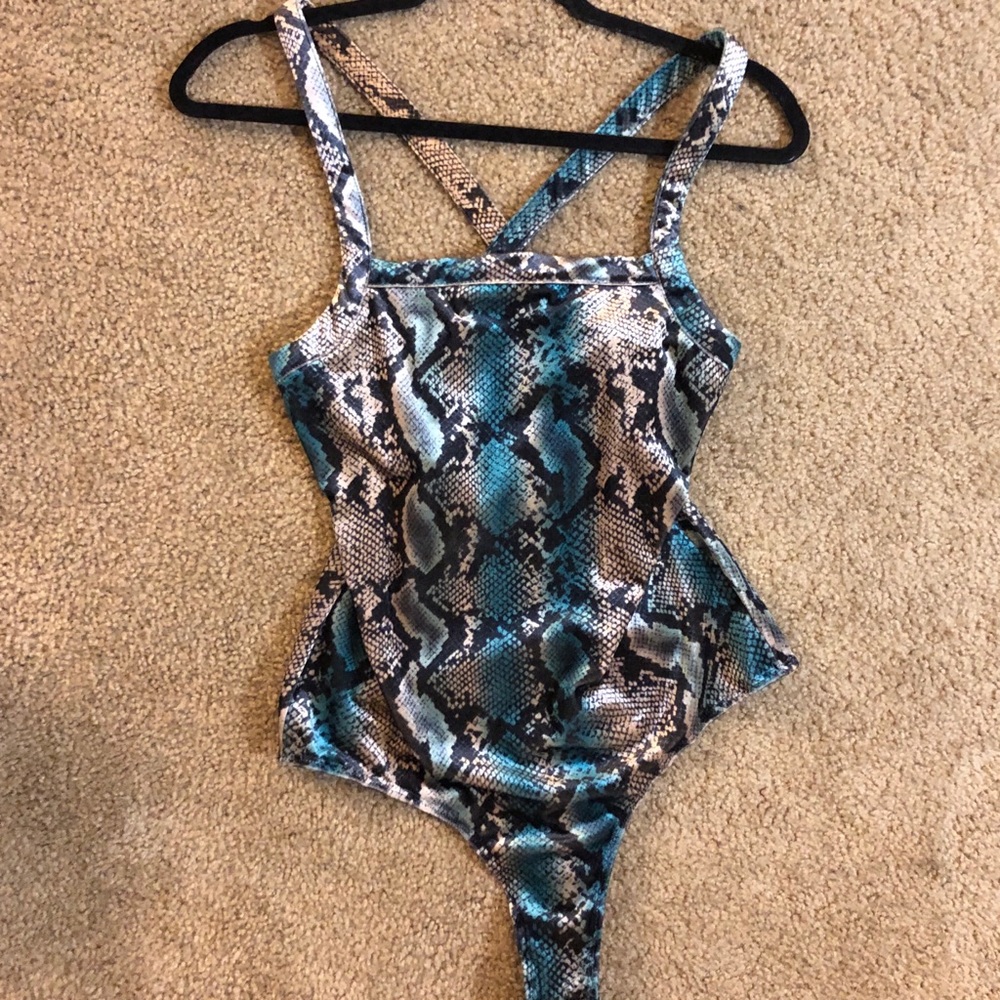 Velvet Snake Skin Body Suit